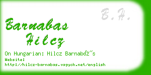 barnabas hilcz business card